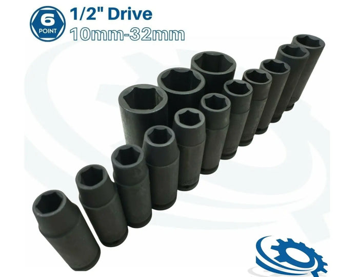 Blue Point 1/2 Metric Impact deep Sockets 10MM-32MM BluePoint