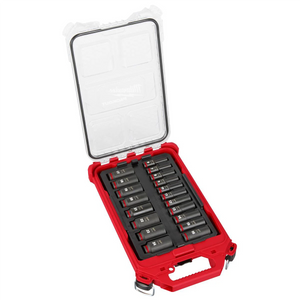 Milwaukee SHOCKWAVE 3/8" 19pc Impact Duty Socket Drive PACKOUT Set
