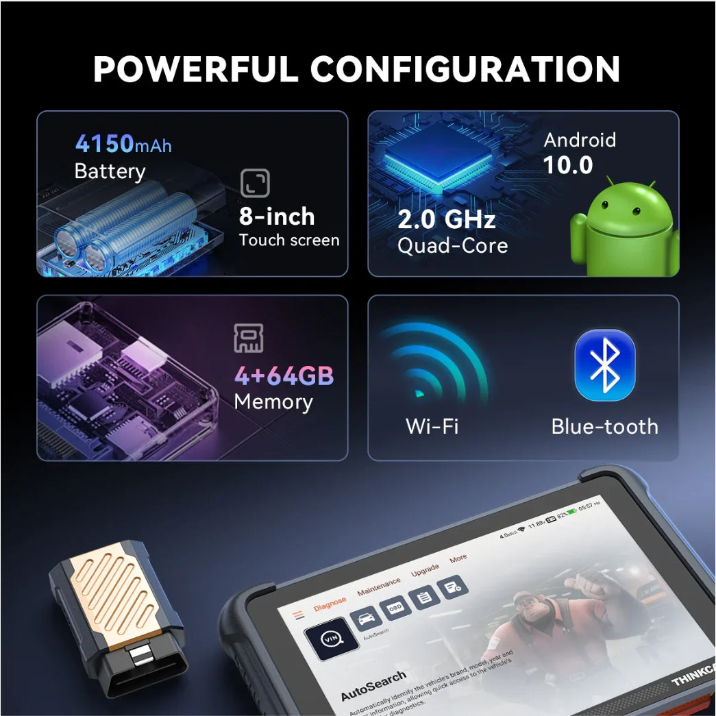 Thinkcar Expert 191 | 8" Wireless Diagnostic Scan Tool | ECU Coding Thinkcar
