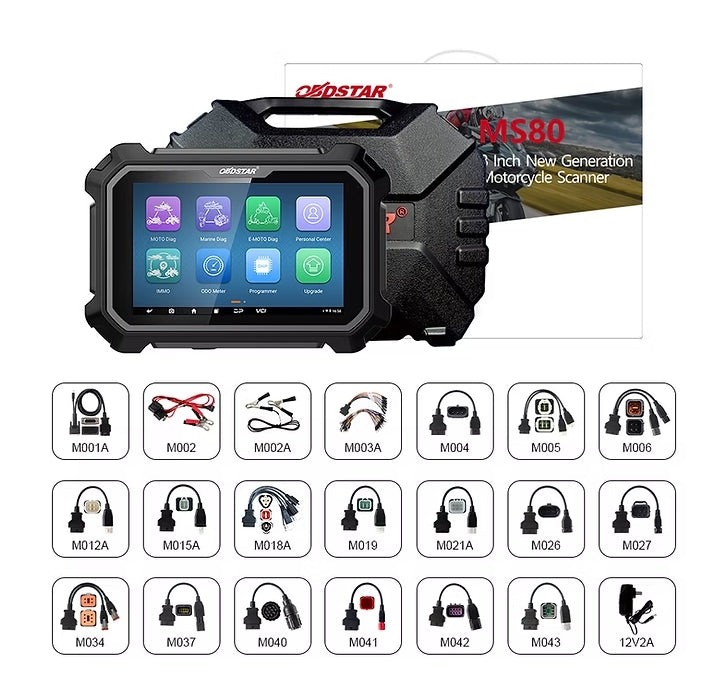 OBDSTAR MS80 Intelligent Motorcycle Scanner for Moto Diag Moto IMMO E-moto Diag ECU Flasher Tuning Obdstar