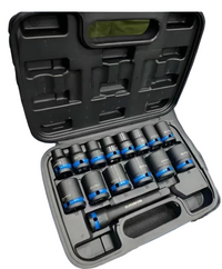 Blue Point 1/2 Drive Impact Socket Set, 15pcs BLP12ISS15 BluePoint