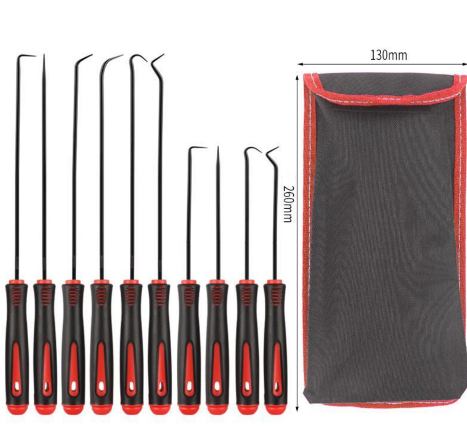 10pcs Pick & Hook Set Extra-Long & Mini Precision Oil Seal Pick Tool FairTools