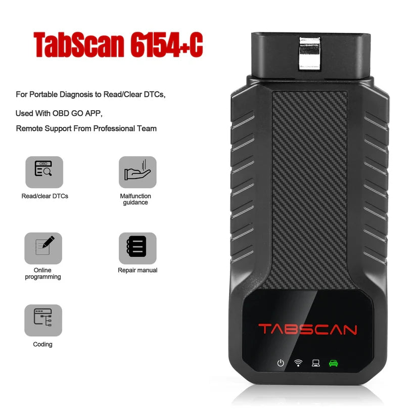 TabScan 6154+C diagnostic tool with features listed