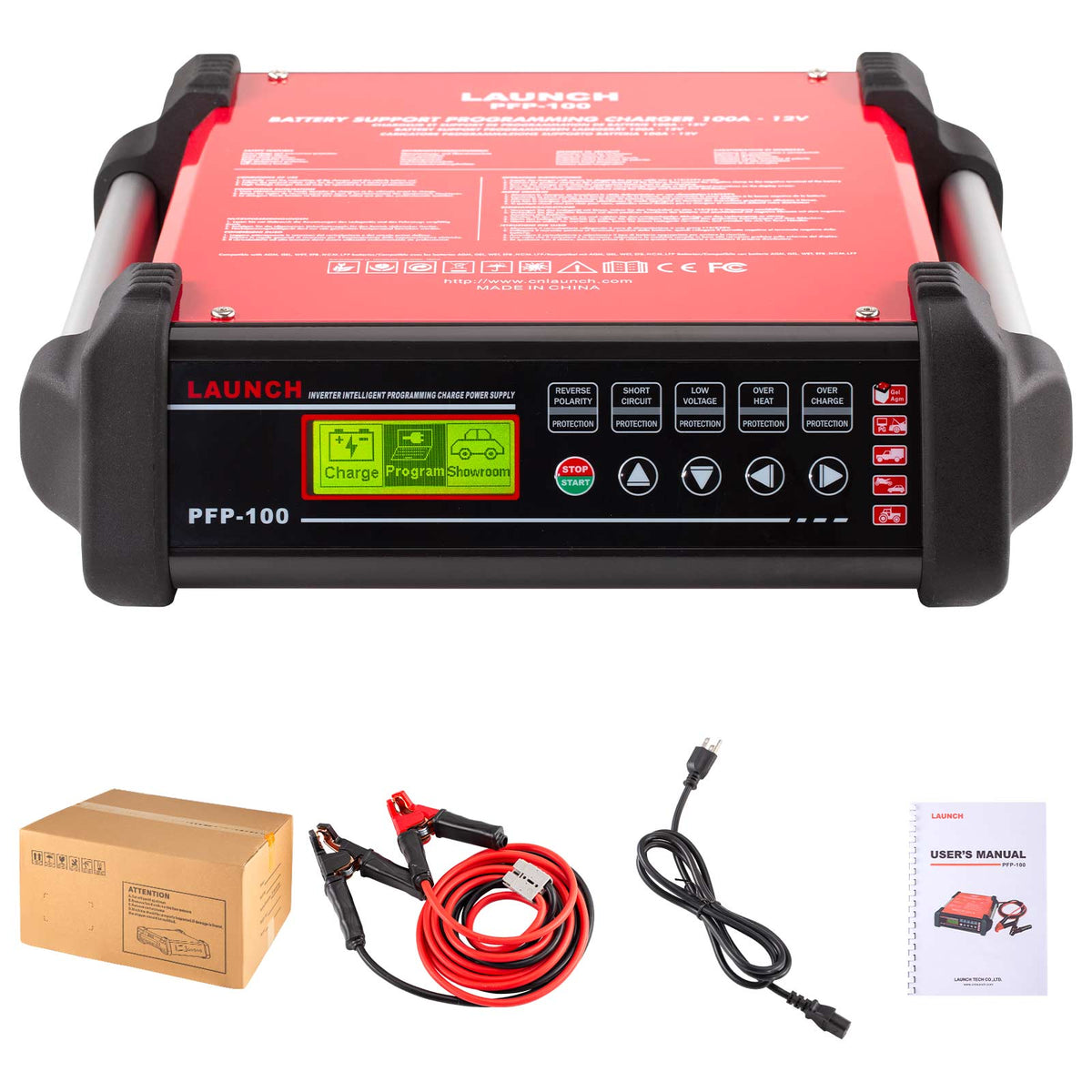 LAUNCH PFP100 PFP-100 220V Programming Flash Power Advanced Diagnostic Battery Charger and Maintainer Launch
