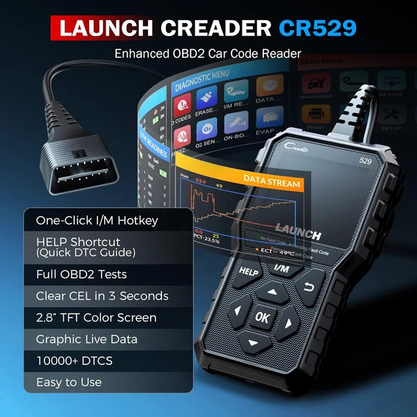 LAUNCH Creader CR529 OBD2 Scanner Car Code Reader LAUNCH