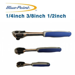 Blue Point 1/4inch  3/8inch  1/2inch  Quick Release Ratchet, Soft Grip Handle