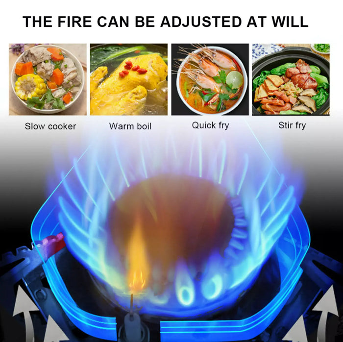 3500W Outdoor Gas Burner Windproof Camp Stove Butane Burner Piezo Ignition Folding Ultralight Split Stove FairTools