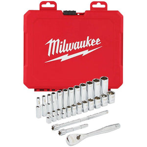 Milwaukee 28 Piece 1/4" Drive Metric Ratchet & Socket Set