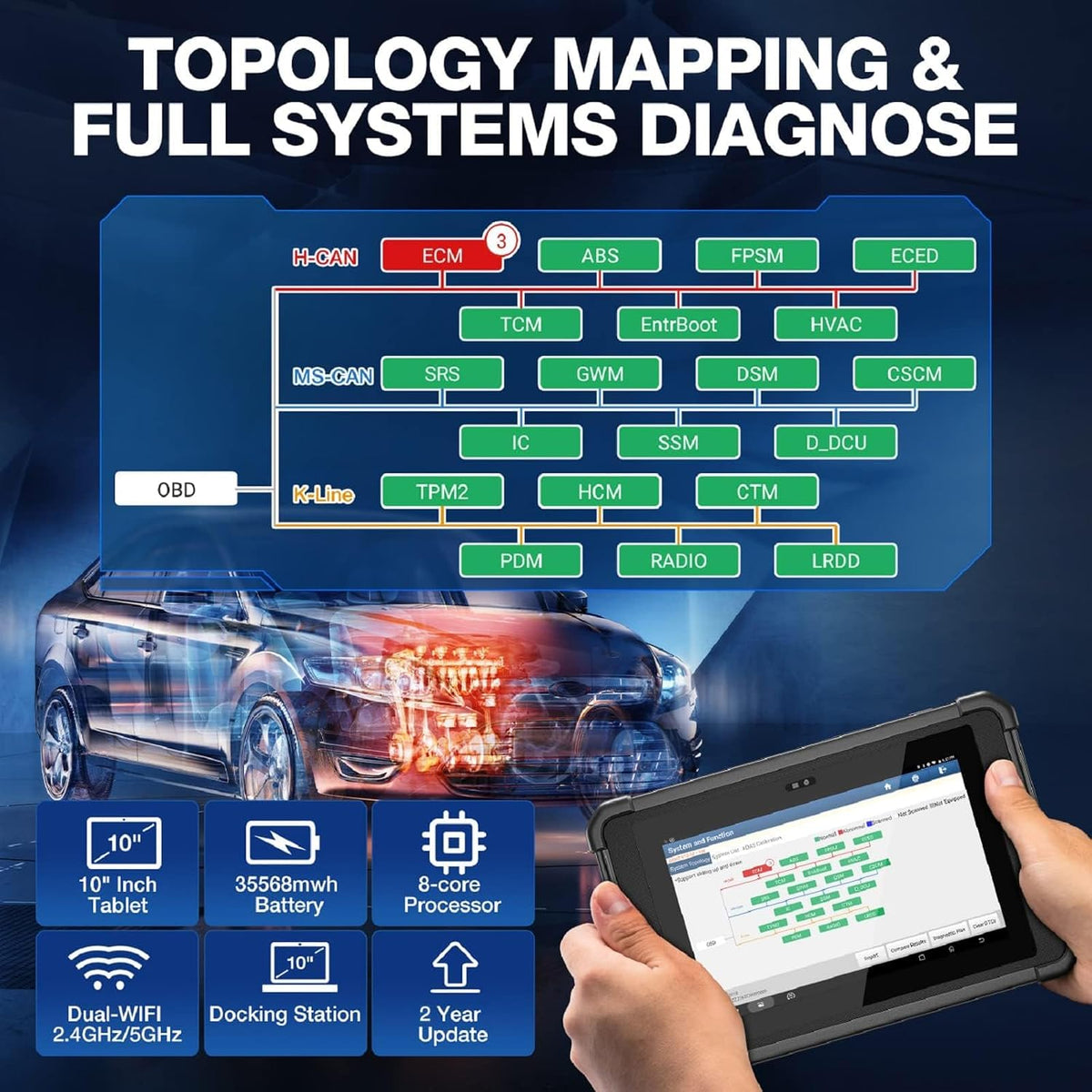 LAUNCH X431 PAD V ELITE Online ECU Programming Scan Tool LAUNCH