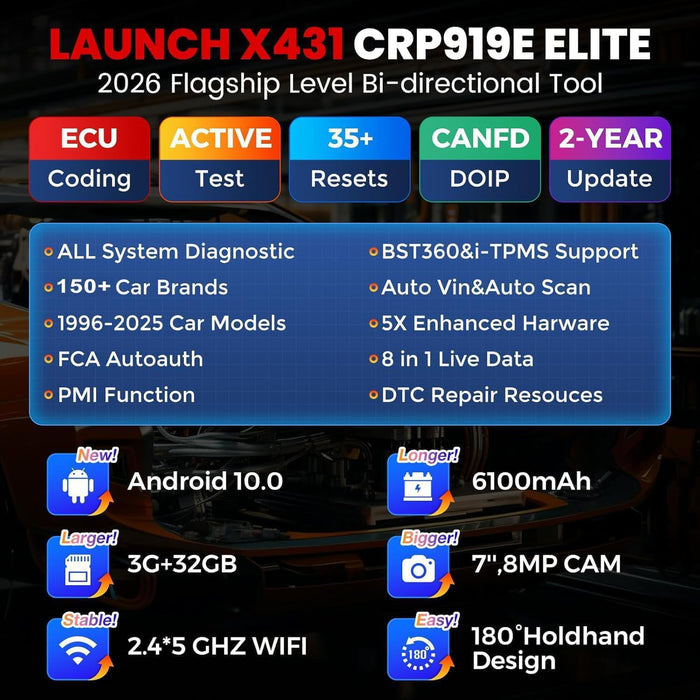 LAUNCH CRP919E OBD2 Diagnostic Scanner FairTools