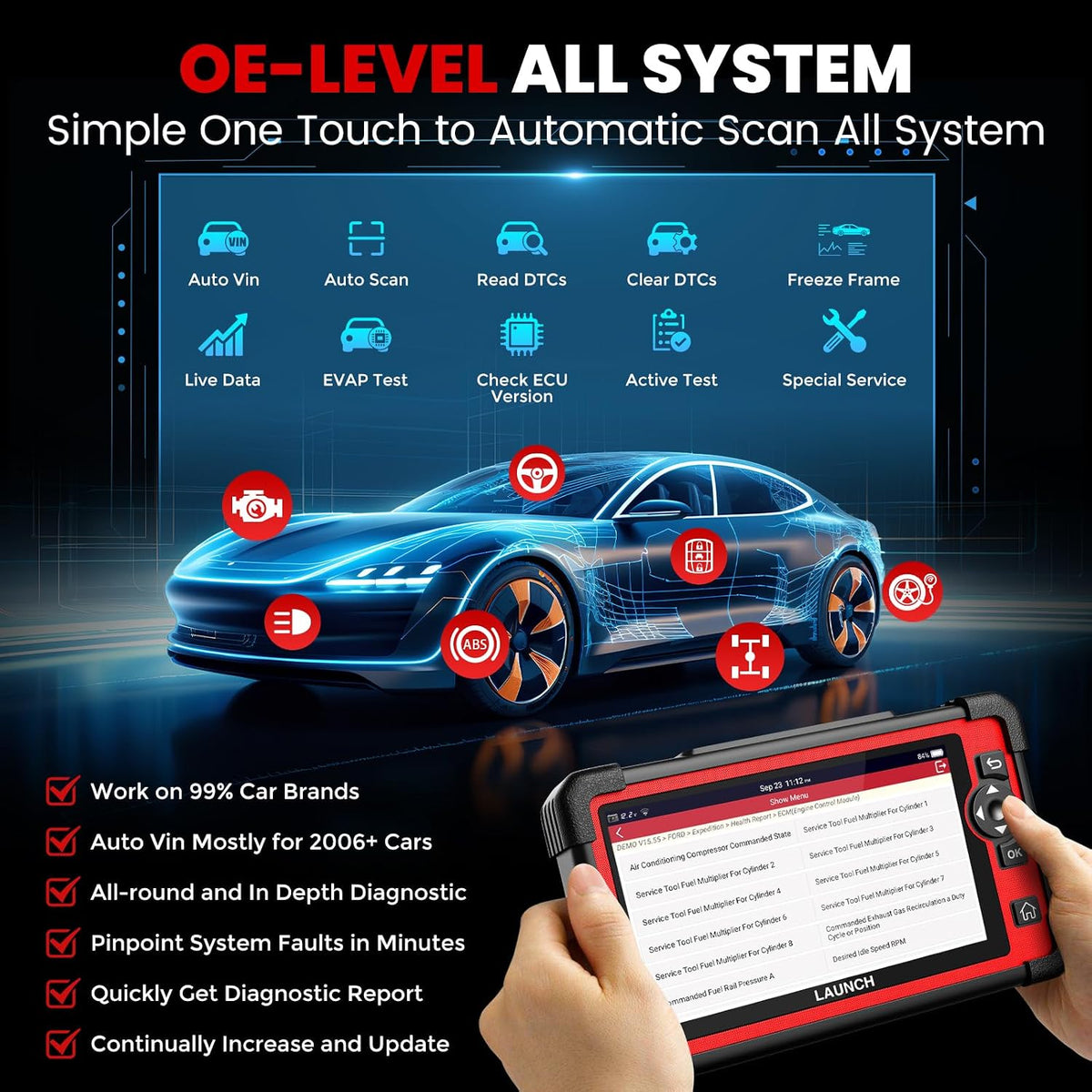 LAUNCH CRP919E OBD2 Diagnostic Scanner FairTools