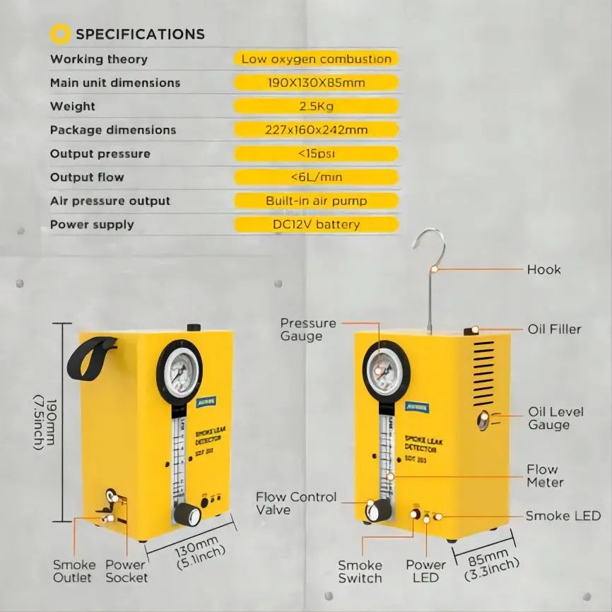 AUTOOL SDT203 Smoke Detector Machine For EVAP System Autool