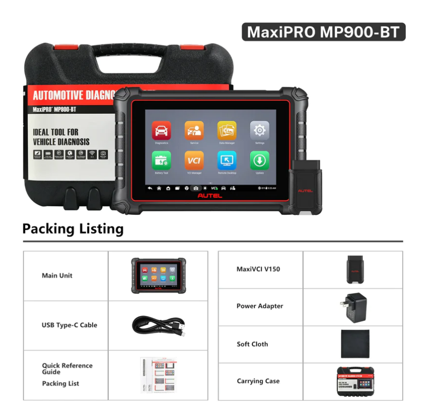 Autel MaxiPRO MP900BT All System Diagnostic Scanner ECU Coding Autel