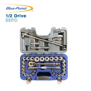 Blue Point 1/2 Drive Socket Set, 33pcs Blpgss1233