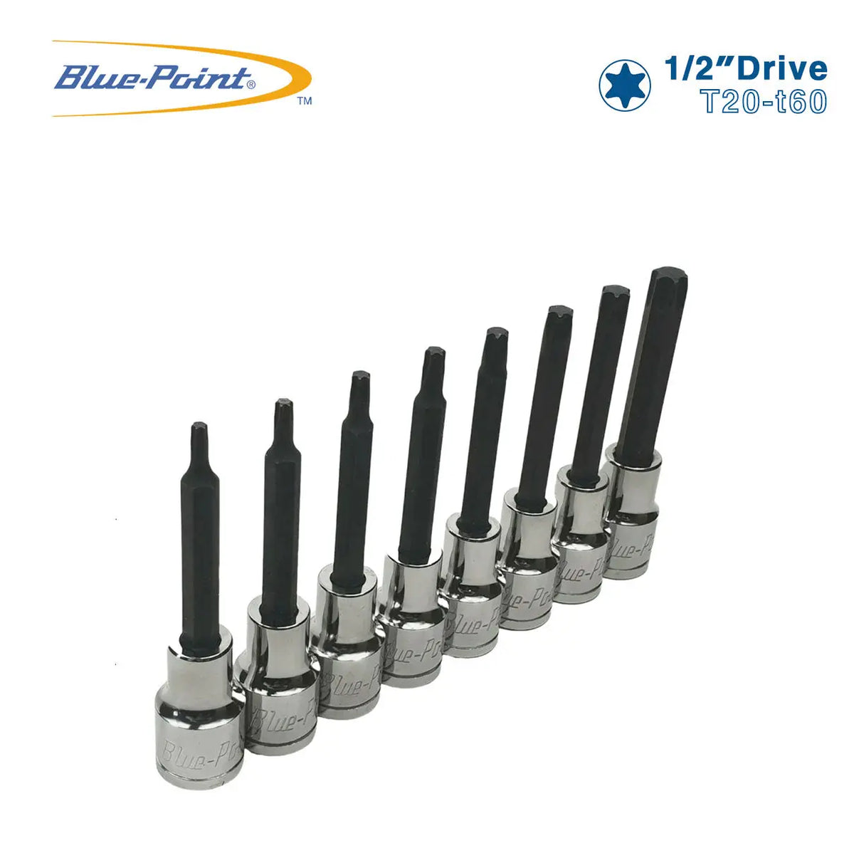 Blue Point 1/2 Long Torx Sockets T20-T60 BluePoint