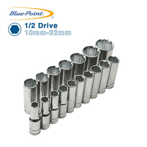 Blue Point 1/2 Long Tube Sockets 10mm-32mm