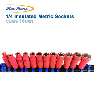 Blue Point 1/4 Insulated Metric Sockets 4mm-14mm 12 Sockets