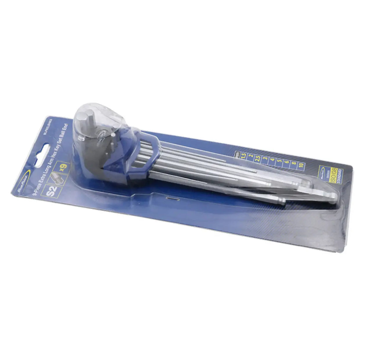 Blue Point BLP9XLBHKS 9 Piece Extra Long Ball Hex Key Set BluePoint