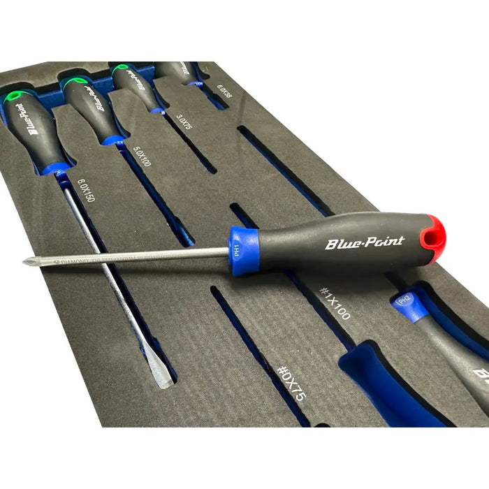 Blue Point Tools EVA Tool Holder Set, 4 Flat Head & 4 Phillips Screwdriver Set 