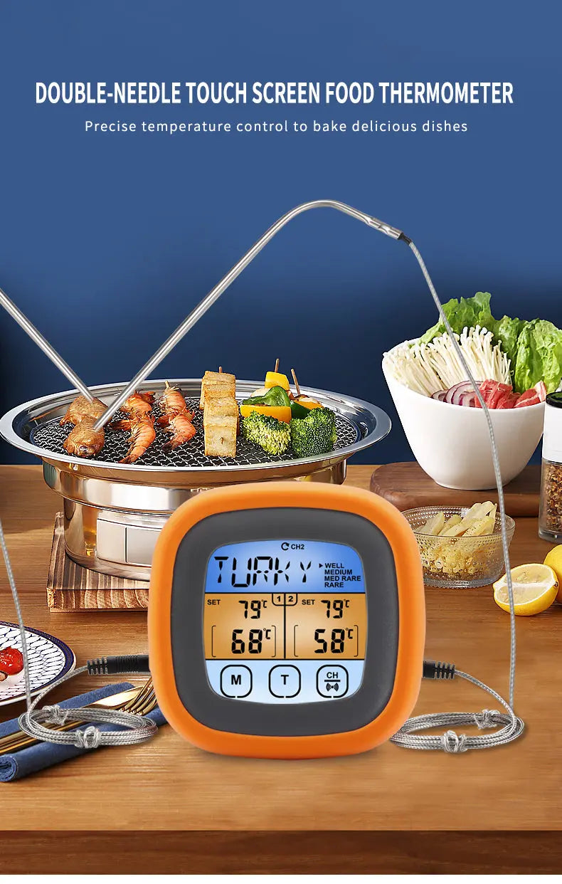 Double Probe BBQ Thermometer Food Meat Temperature Measurement Tool ThermoPro