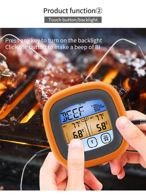Double Probe BBQ Thermometer Food Meat Temperature Measurement Tool