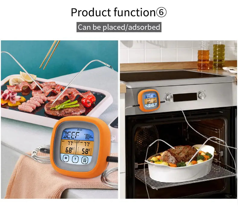 Double Probe BBQ Thermometer Food Meat Temperature Measurement Tool ThermoPro