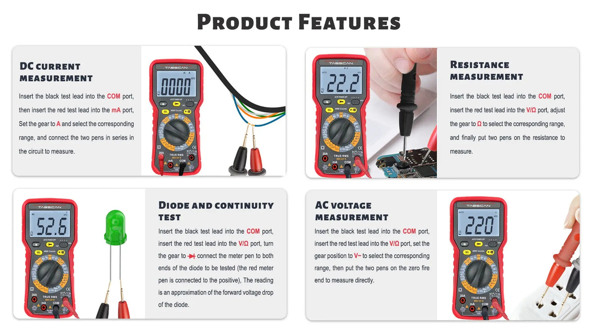 Eucleia V200A Automotive Digital Multimeter Eucleia