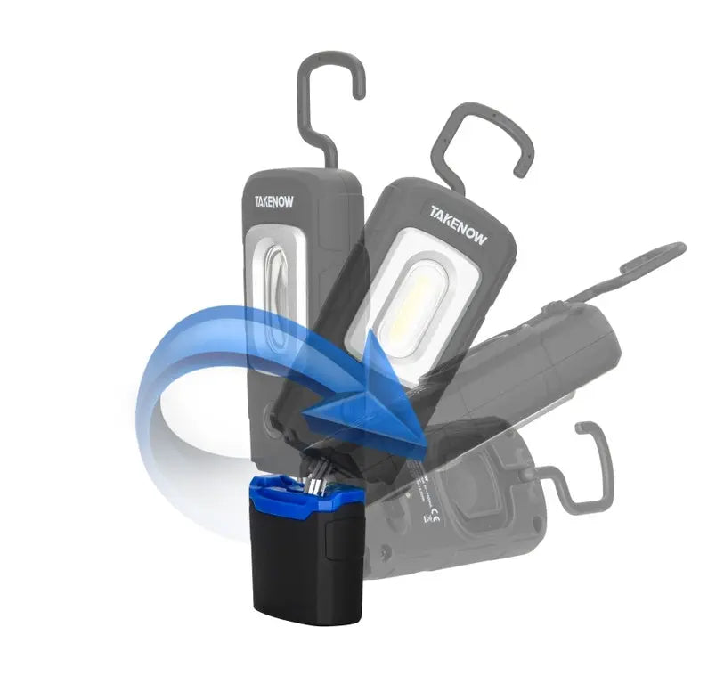 Flashlight TAKENOW WL5010-index color rendering CRI 80 built-in Li-ion battery FairTools