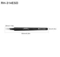 RHINO RH TS ESD Anti-Static High-Precision Super Hard Tweezers (Matte Black) FairTools