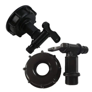 IBC 1000L Black Garden Water Tank Hose Adapter
