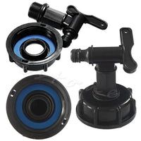 IBC 1000L Black Garden Water Tank Hose Adapter FairTools