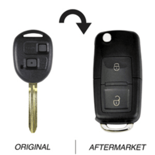 Toyota 2 Button TOY43 Flip Key Upgrade