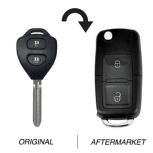 Toyota Hilux & Yaris 2 Button TOY43 Flip Key