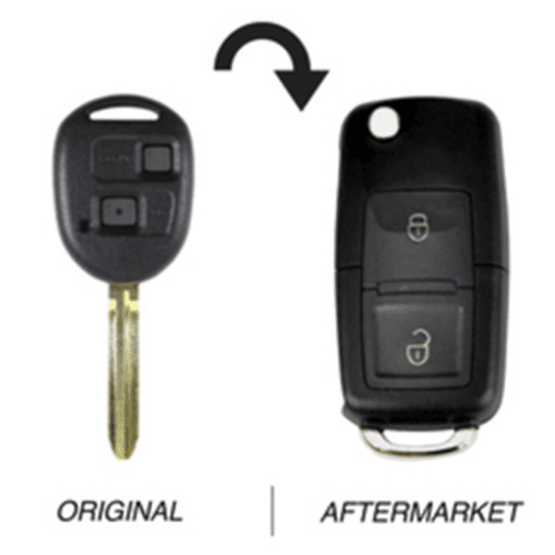 Toyota Estima 2 Button TOY43 Flip Key