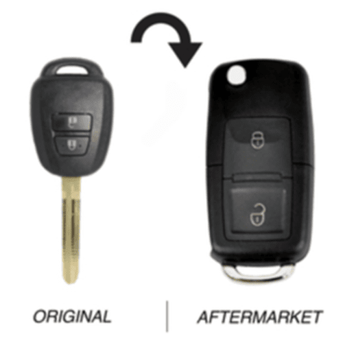 Toyota Hiace & Yaris 2 Button TOY43 Flip Key