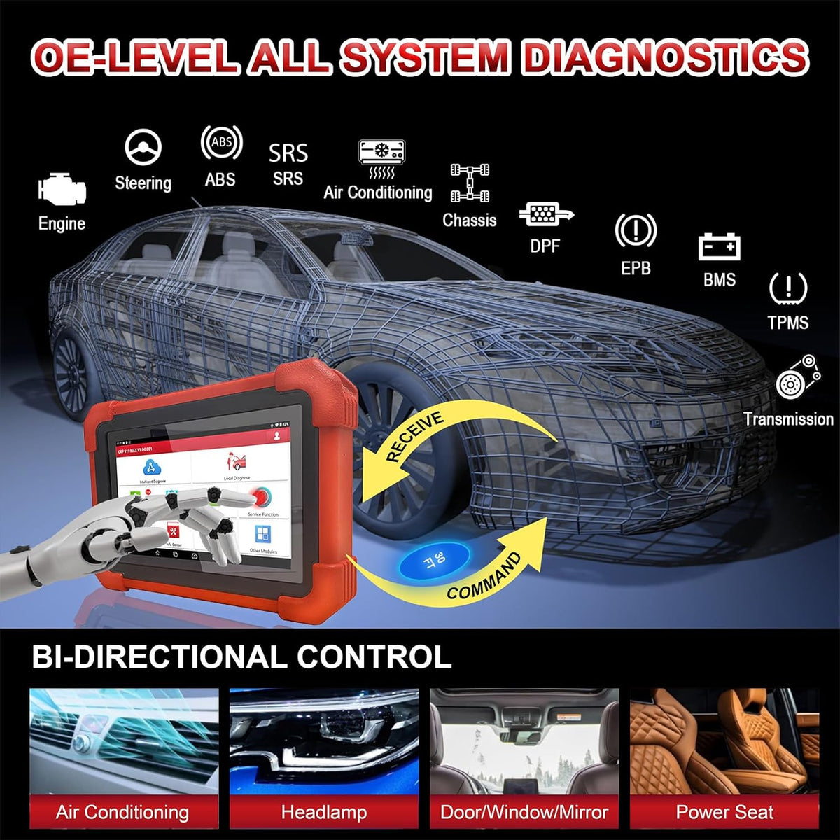 LAUNCH X431 CRP919MAX Wireless Professional Diagnostic Scan Tool FairTools