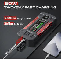 LOKITHOR J1500 Jump Starter 1500A 12V Car Starter (LiFePO4-Tech) for Upto 7L Gas and 4.5L Diesel Engines with 60W Two-Way Fast Charging, Safe and Portable Battery Booster Pack FairTools