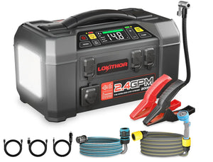 LOKITHOR Jump Starter with Air Compressor, AW401 2500A 12V Car Jump Starter Battery Pack with 150PSI Tire Inflator for Up to 8.5L Gas or 6.5L Diesel