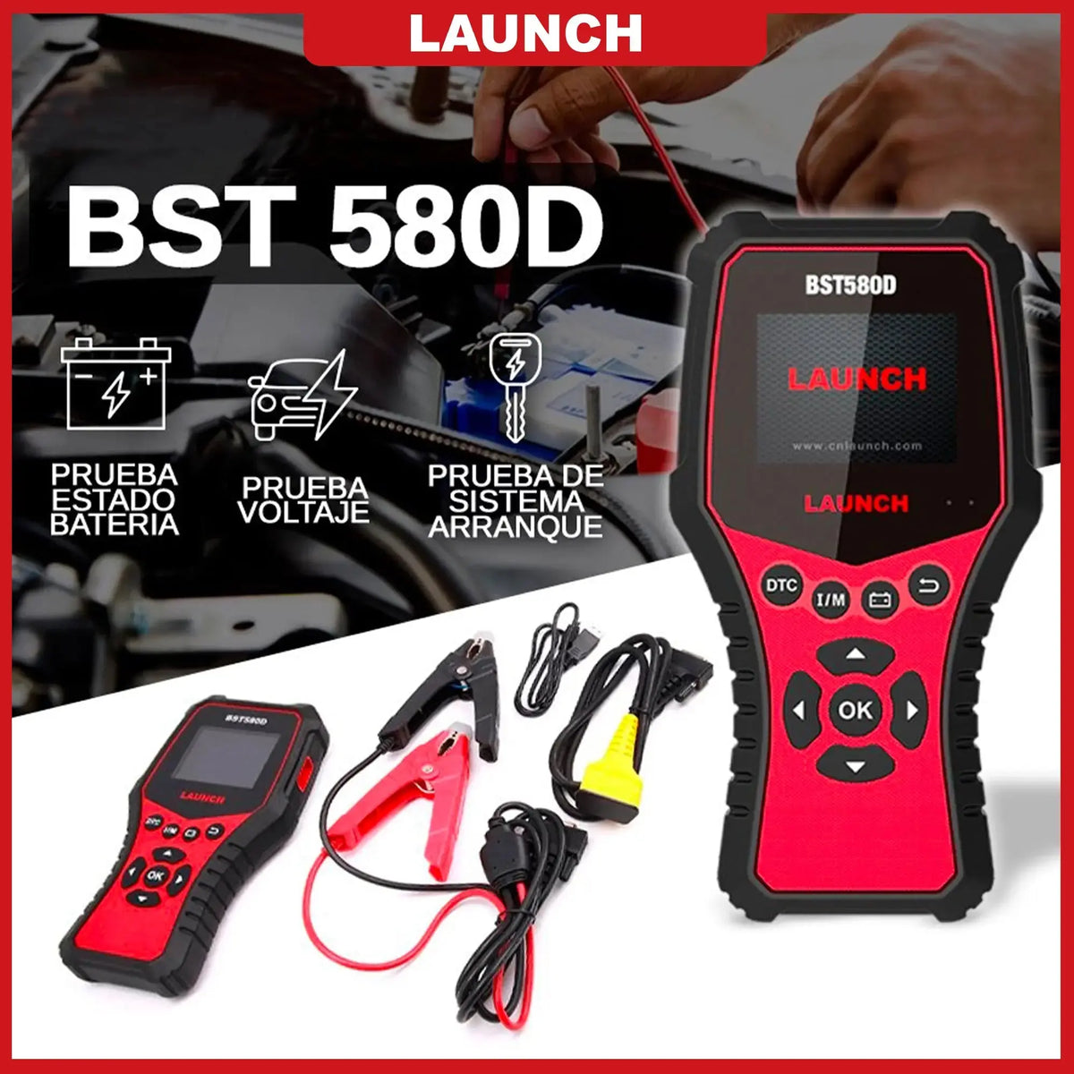 Launch BST-580D Code Reader and Battery Test Tool - FairTools
