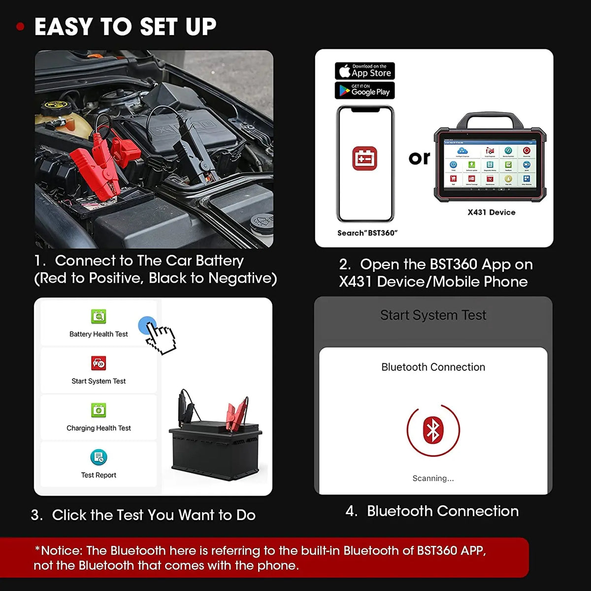 Car Battery Load Tester Auto Alternator Analyzer