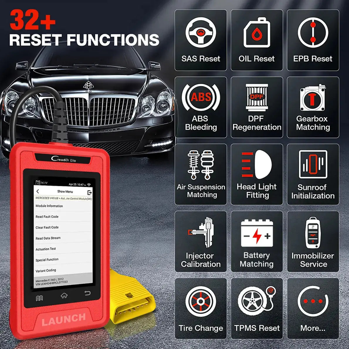 Launch CRE905 Full System Diagnostic OBD2 Scanner Launch Scan Tool - FairTools