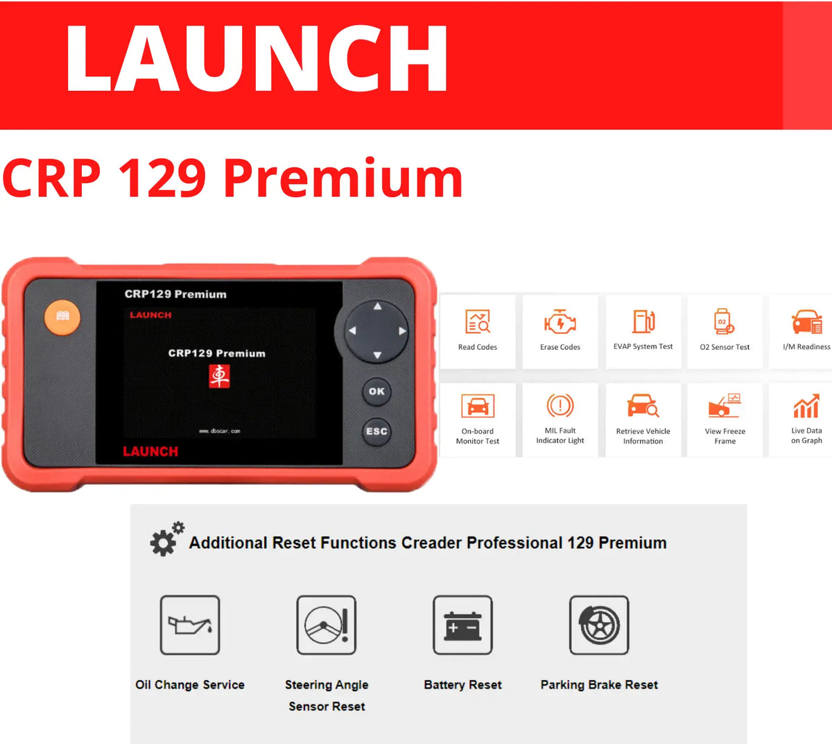 Premium OBD2 Car Diagnostic scan Tool