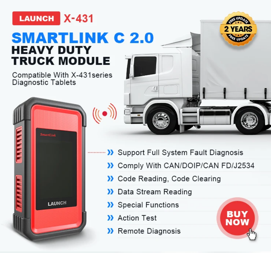 Launch X431 SmartLink C V2.0 Remote Diagnosis Heavy-Duty Truck Module - FairTools