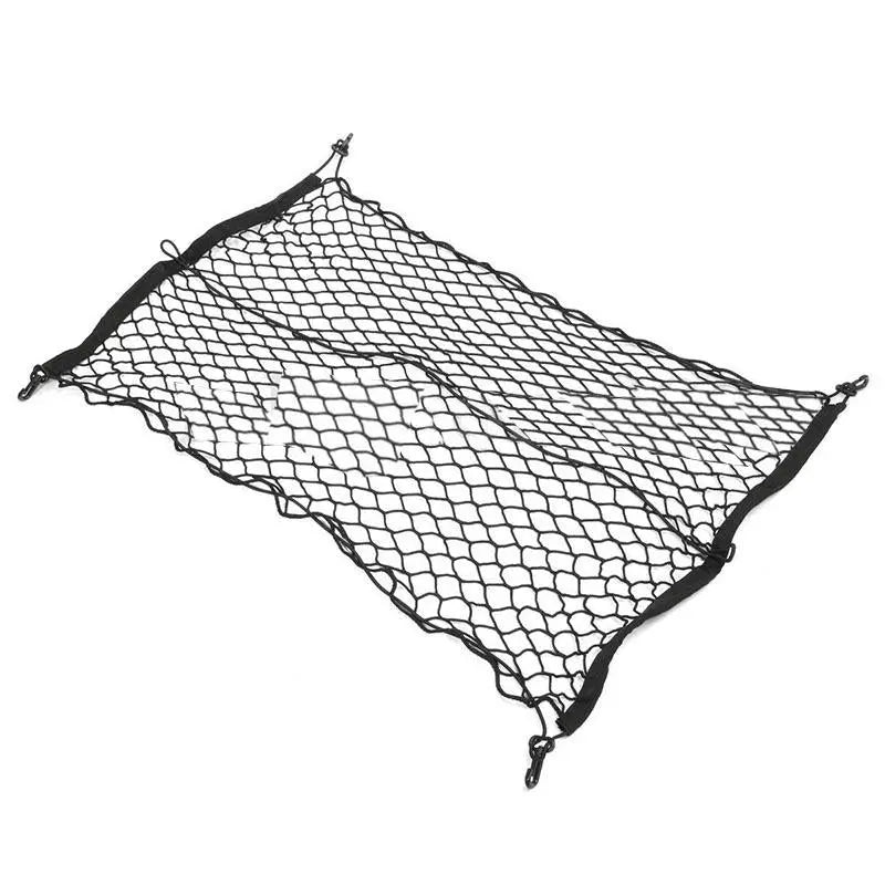 Net Luggage 90x60cm Black Nylon Car Suv Rear Cargo Net Boots Trunk Storage Organizer FairTools
