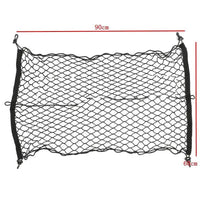 Net Luggage 90x60cm Black Nylon Car Suv Rear Cargo Net Boots Trunk Storage Organizer FairTools