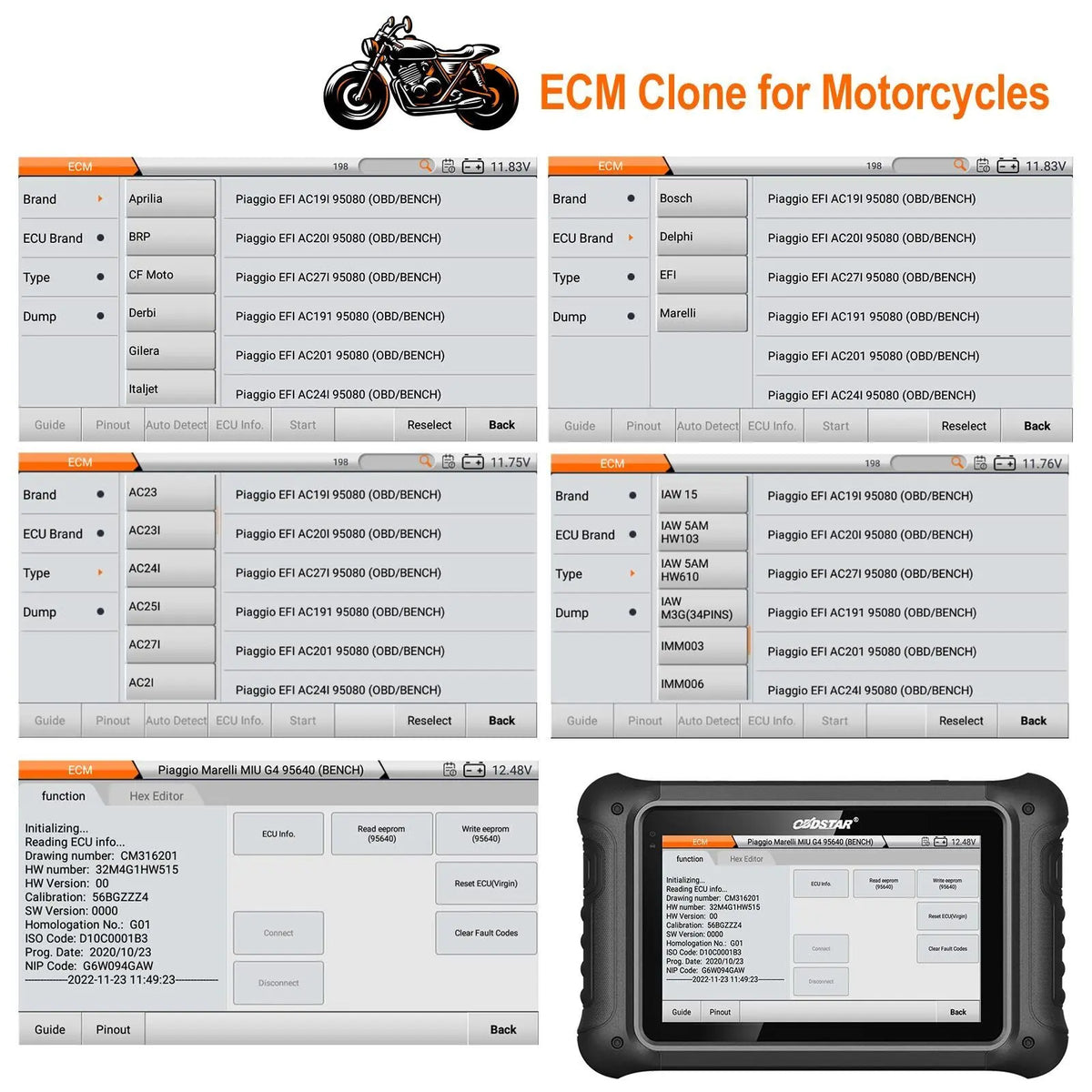 OBDSTAR DC706 ECU Tool Full Version for Car and Motorcycle ECM & TCM & BODY Clone by OBD or BENCH - FairTools