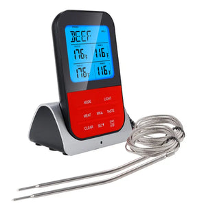 Silver TS-K33 Meat Thermometer Wireless Instant Read Kitchen Oven Thermometer
