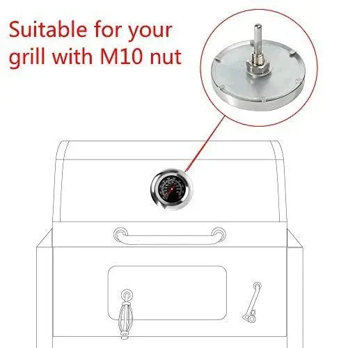 Stainless Steel BBQ Smoker Thermometer Fairtools
