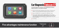 TabScan X7 Car Code Reader with Active Test Full-System Diagnostic Scanner Eucleia