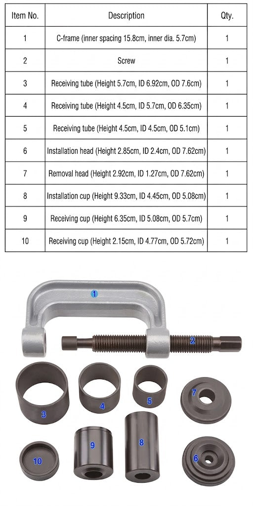 4 in 1 Ball Joint Service Auto Tool Kit 2WD & 4WD Car Repair Remover Installer FAIRTOOLS